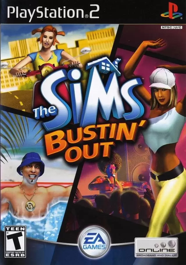 PS2 Games - The Sims Bustin Out