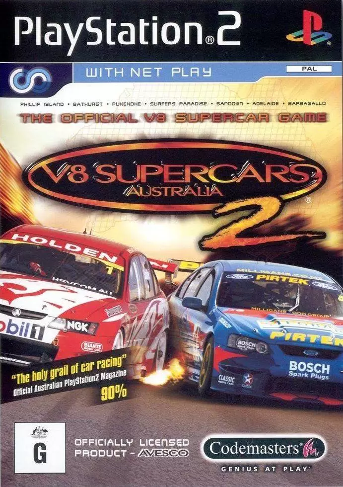 Jeux PS2 - V8 Supercars 2