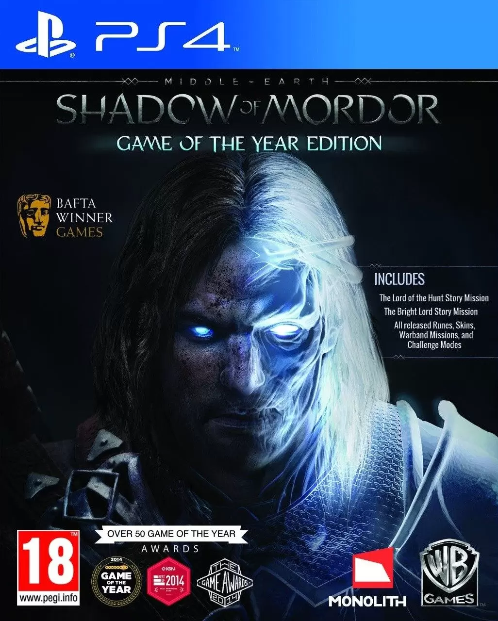 Jeux PS4 - Middle-Earth Shadow of Mordor: Game of the Year Edition