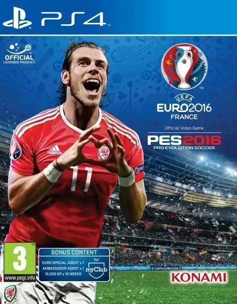 Jeux PS4 - PES 16 - UEFA EURO 2016