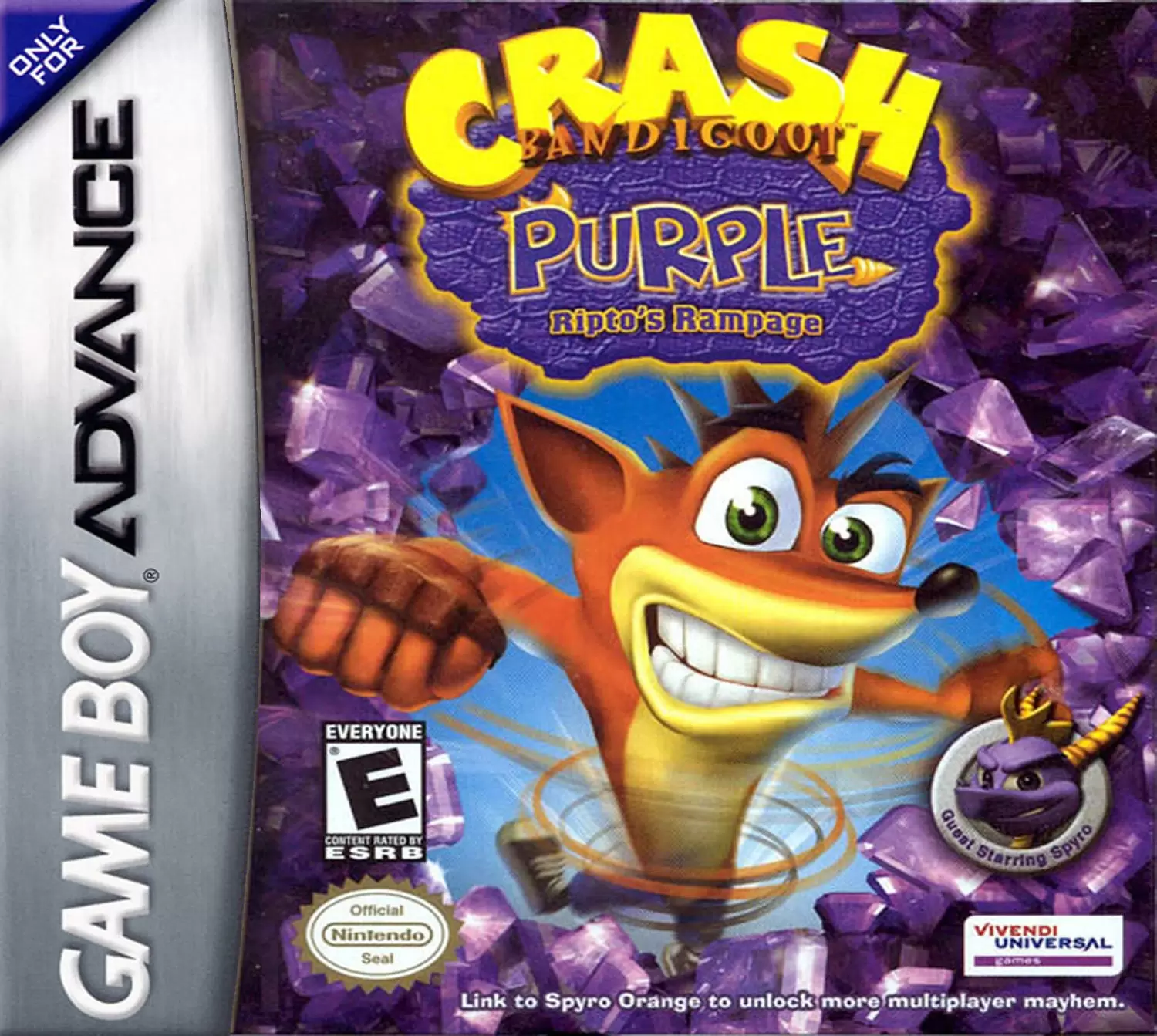 Jeux Game Boy Advance - Crash Bandicoot Purple: Ripto\'s Rampage