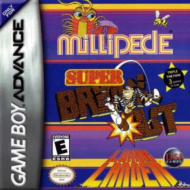 Game Boy Advance Games (GBA) - Millipede / Super Breakout / Lunar Lander