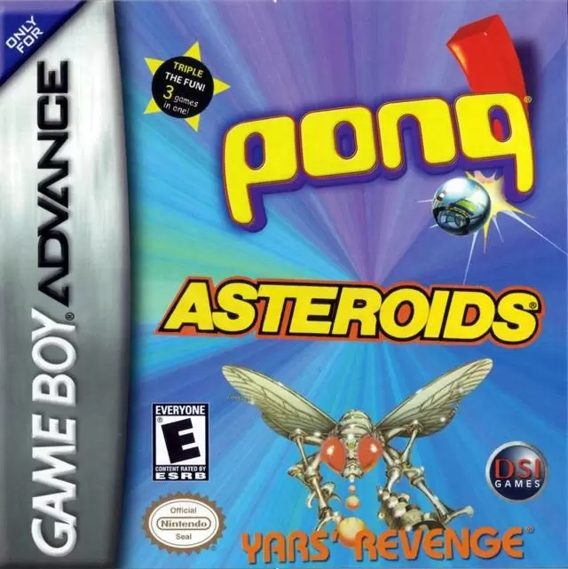 Jeux Game Boy Advance - Pong / Asteroids / Yars\' Revenge