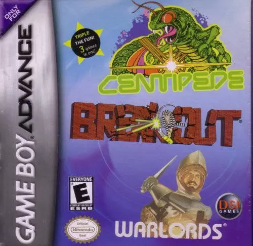 Game Boy Advance Games - Centipede / Breakout / Warlords
