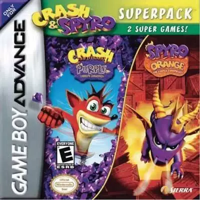 Game Boy Advance Games - Crash & Spyro Superpack (Purple/Orange)