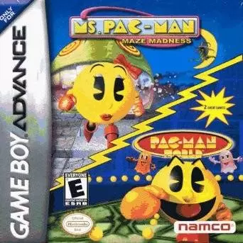 Jeux Game Boy Advance - Ms Pac-Man Maze Madness and Pac-Man World