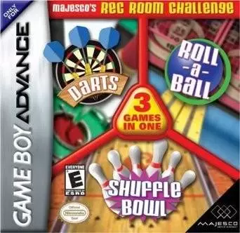 Game Boy Advance Games (GBA) - Rec Room Challenge: Darts / Roll-a-Ball / Shuffle Bowl