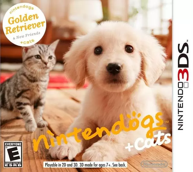 Nintendo 2DS / 3DS Games - Nintendogs + Cats: Golden Retriever & New Friends