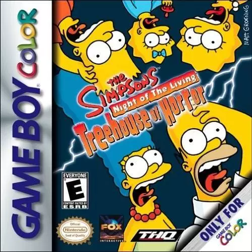 Jeux Game Boy Color - The Simpsons: Night of the Living Treehouse of Horror