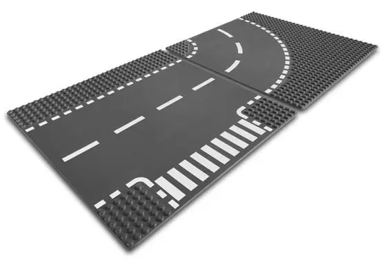 LEGO CITY - T-Junction & Curved Road Plates