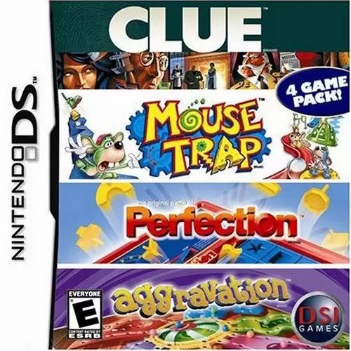 Nintendo DS Games - Clue/Mouse Trap/Perfection/Aggravation