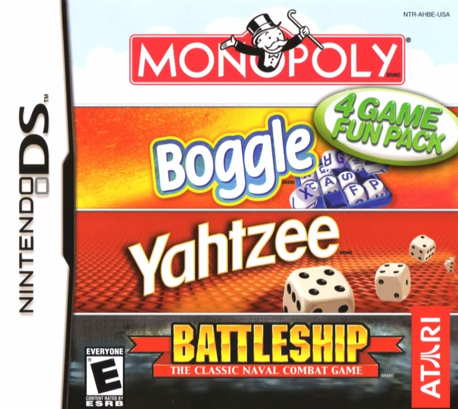 Nintendo DS Games - Monopoly/Boggle/Yahtzee/Battleship