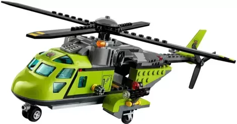 LEGO City Volcano Exploration Base 60124 Supply Helicopter 60123 for sale online