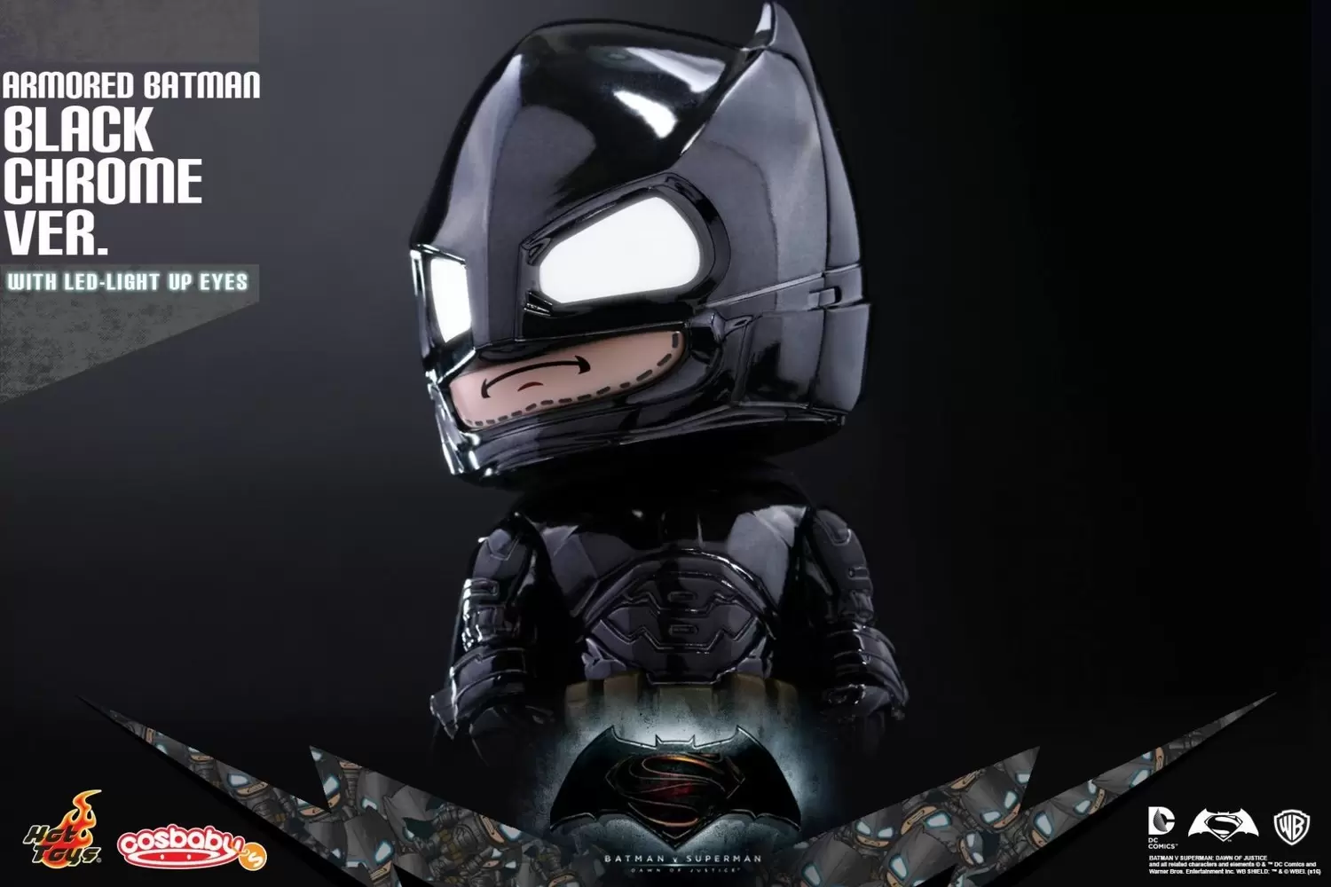 Cosbaby Figures - Armored Batman Black Chrome Version