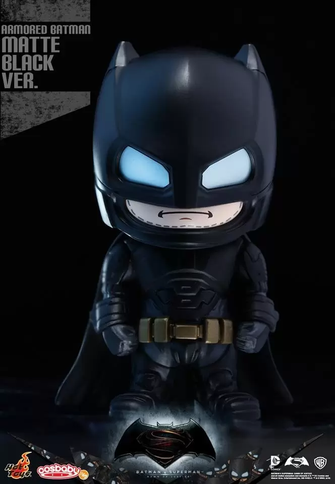 Cosbaby Figures - Armored Batman Matte Black Version