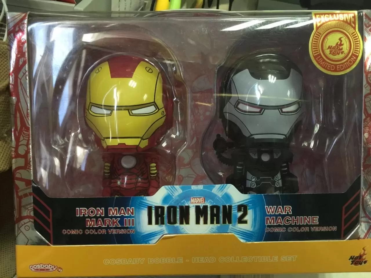 Cosbaby Figures - Iron Man Mark III And War Machine Comic Color Version