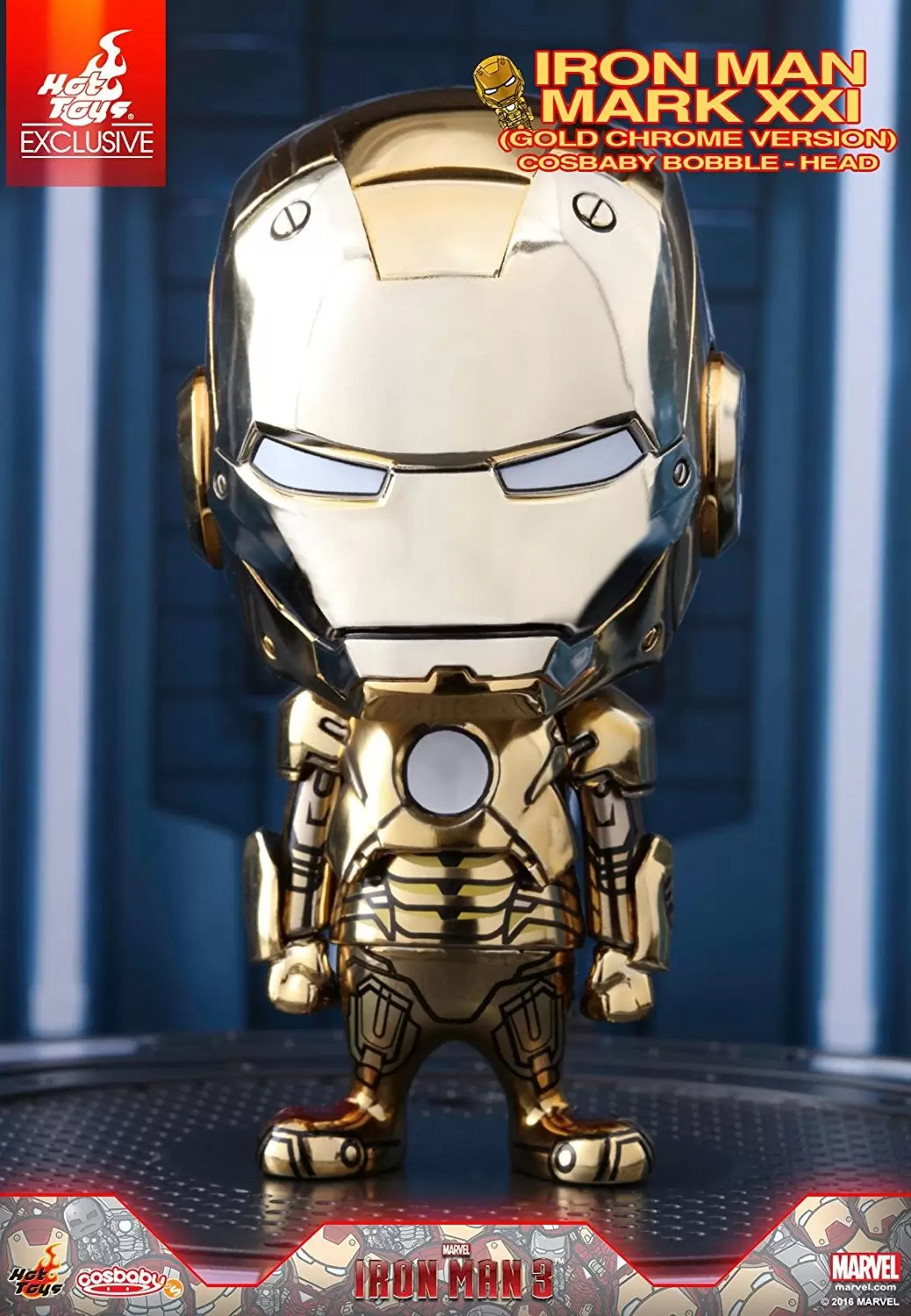 Cosbaby Figures - Iron Man Mark XXI Gold Chrome Version