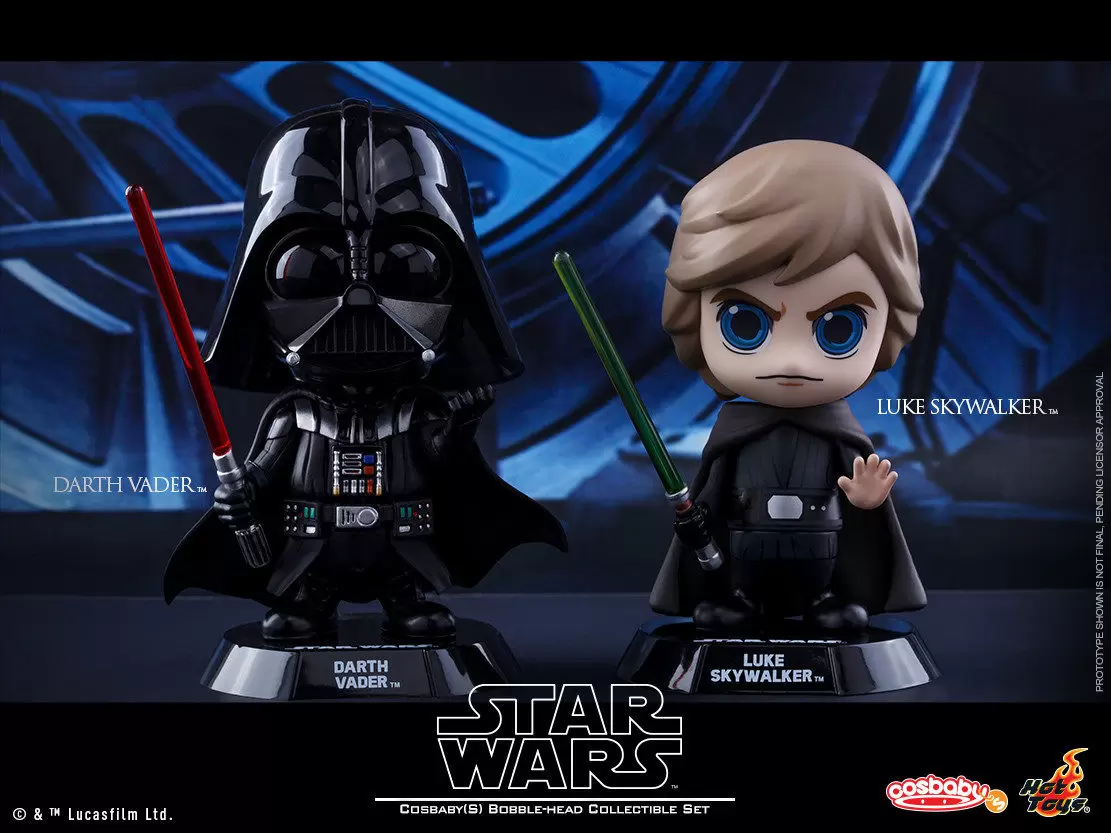 Cosbaby Figures - Luke Skywalker And Darth Vader 2 Pack