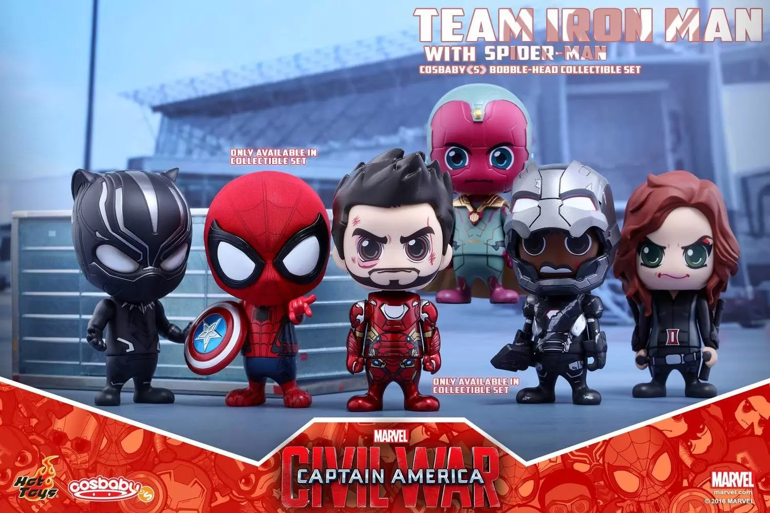 Cosbaby Figures - Team Iron Man With Spider-Man 6 Pack
