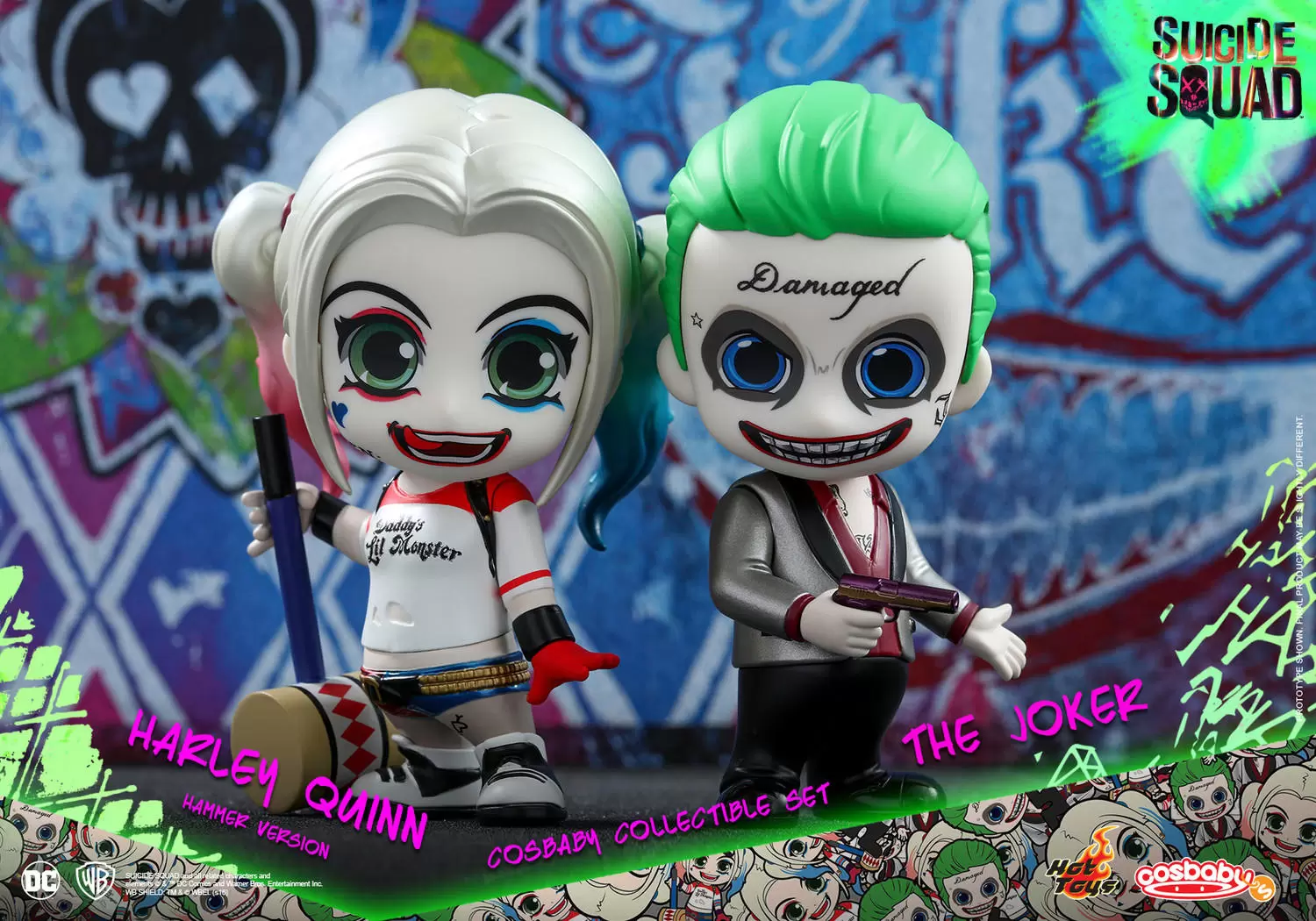 Cosbaby Figures - The Joker And Harley Quinn Hammer Version 2 Pack