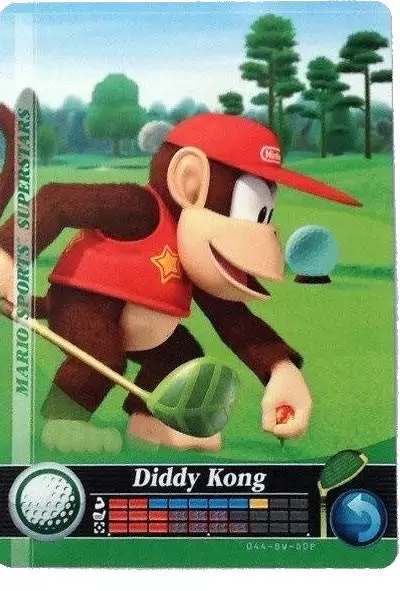 Cartes Mario Sports Superstars - Amiibo - Diddy Kong (Golf)