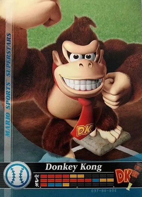 Mario Sports Superstars Cards - Amiibo - Donkey Kong (Baseball)