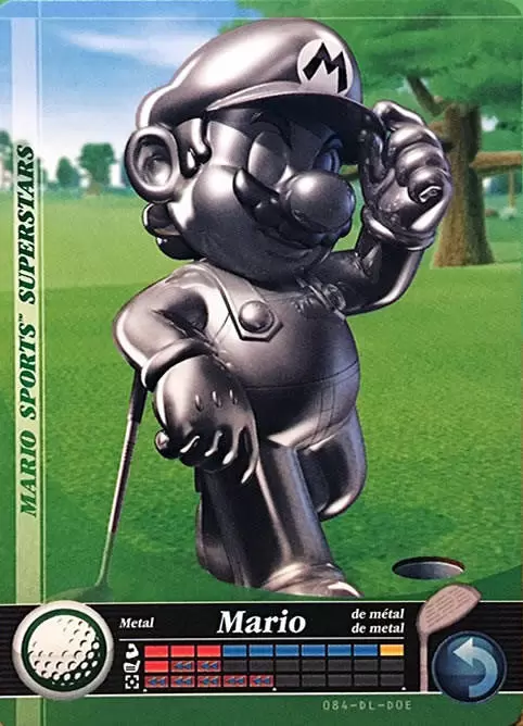 Cartes Mario Sports Superstars - Amiibo - Metal Mario (Golf)
