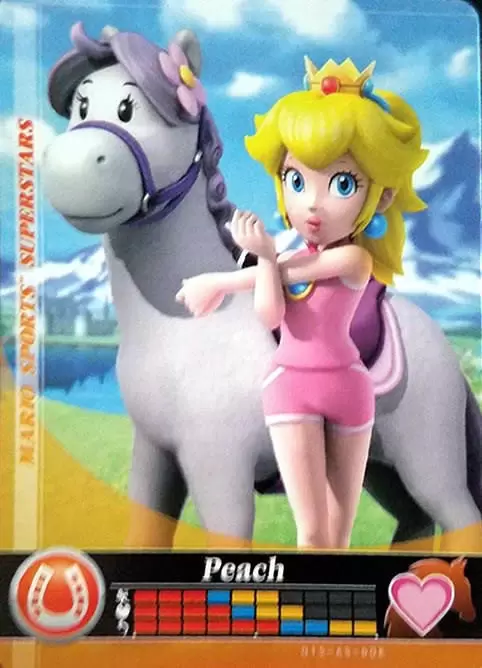 Mario Sports Superstars Cards - Amiibo - Peach (Horse Racing)