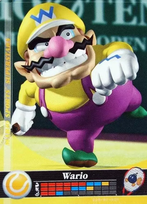 Mario Sports Superstars Cards - Amiibo - Wario (Tennis)