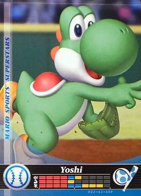 Mario Sports Superstars Cards - Amiibo - Yoshi (Baseball)