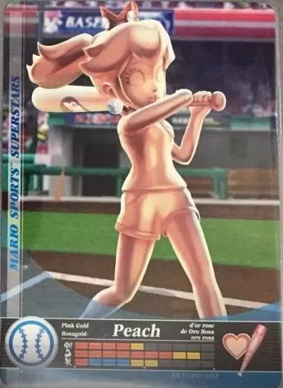 Cartes Mario Sports Superstars - Amiibo - Pink Gold Peach (Baseball)