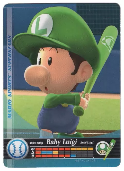Cartes Mario Sports Superstars - Amiibo - Bébé Luigi (Baseball)