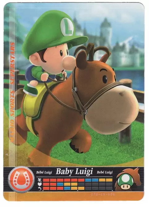 Cartes Mario Sports Superstars - Amiibo - Bébé Luigi (Horse racing)