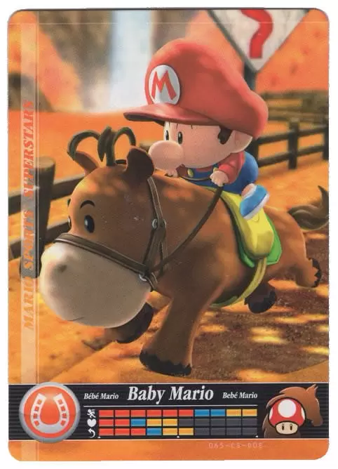 Cartes Mario Sports Superstars - Amiibo - Bébé Mario (Horse racing)