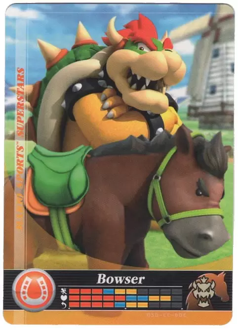 Mario Sports Superstars Cards - Amiibo - Bowser (Horse Racing)