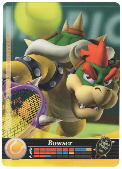 Mario Sports Superstars Cards - Amiibo - Bowser (Tennis)