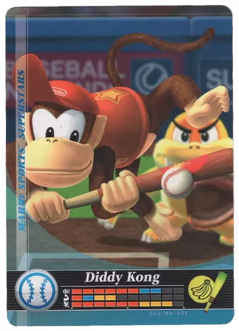 Cartes Mario Sports Superstars - Amiibo - Diddy Kong (Baseball)