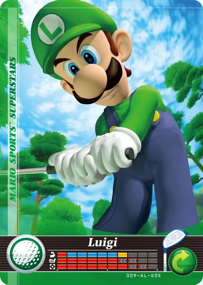 Mario Sports Superstars Cards - Amiibo - Luigi (Golf)
