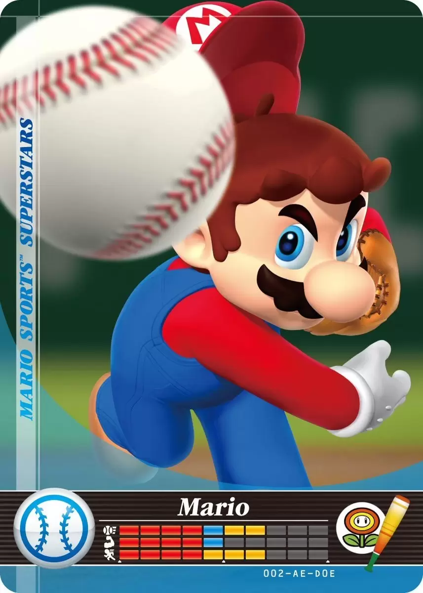 Cartes Mario Sports Superstars - Amiibo - Mario (Baseball)