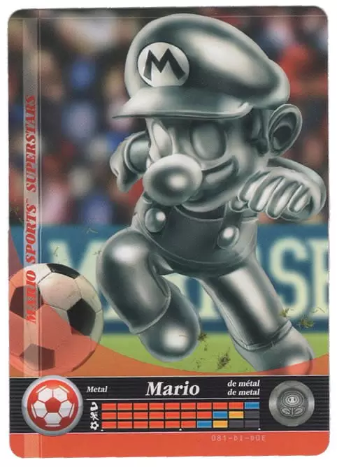 Cartes Mario Sports Superstars - Amiibo - Metal Mario (Soccer)