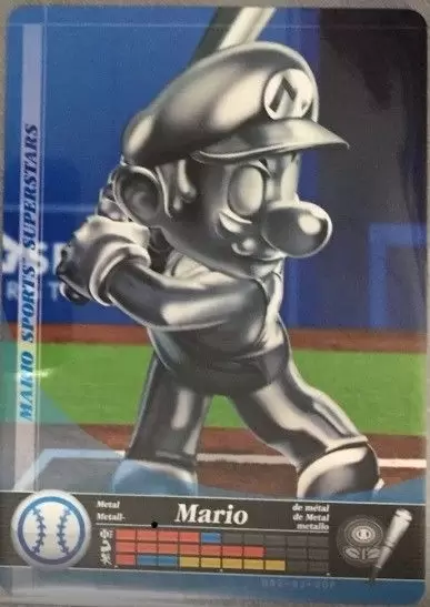 Cartes Mario Sports Superstars - Amiibo - Metal Mario (Baseball)