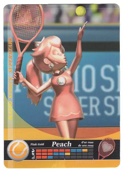 Mario Sports Superstars Cards - Amiibo - Pink Gold Peach (Tennis)