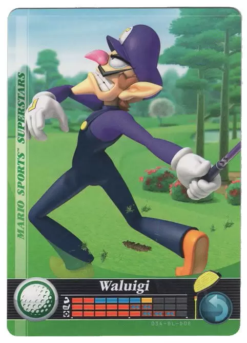 Mario Sports Superstars Cards - Amiibo - Waluigi (Golf)
