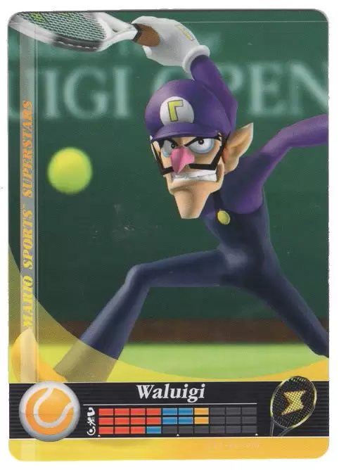 Cartes Mario Sports Superstars - Amiibo - Waluigi (Tennis)