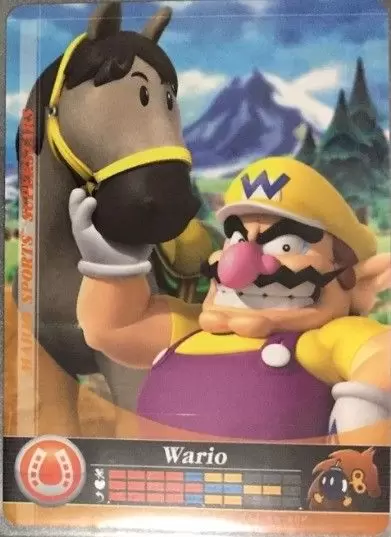 Mario Sports Superstars Cards - Amiibo - Wario (Horse racing)