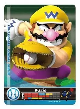 Mario Sports Superstars Cards - Amiibo - Wario (Baseball)