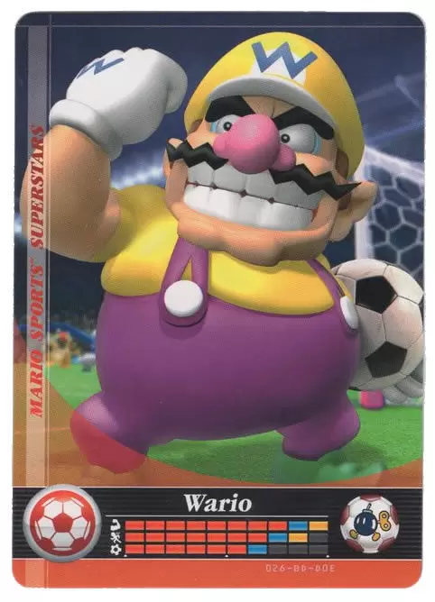 Mario Sports Superstars Cards - Amiibo - Wario (Soccer)