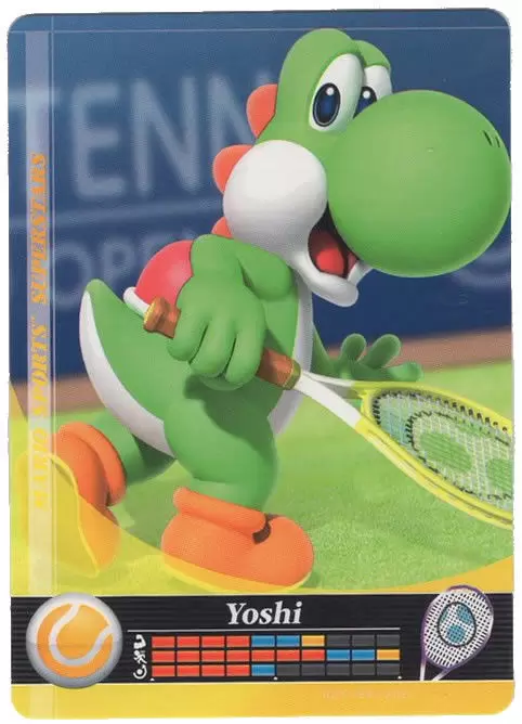 Mario Sports Superstars Cards - Amiibo - Yoshi (Tennis)