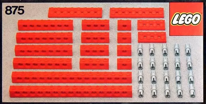 LEGO Technic - Red Beams with Connector Pegs