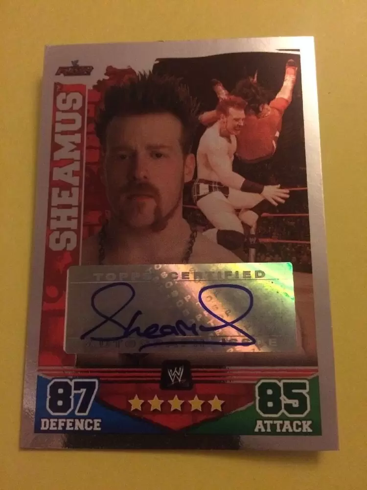 WWE - Slam Attax - Mayhem - Sheamus - Autograph Card